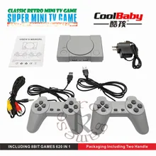 DHL 30 шт./партия Классическая Мини домашняя ТВ игровая консоль 8 бит Ретро портативная видео консоль встроенный 620 игр два игрока с розничной коробкой