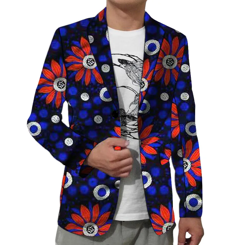 Африканская мода мужские пиджаки Анкара печати в африканском стиле блейзер Повседневная мужская куртка в африканском стиле мужской