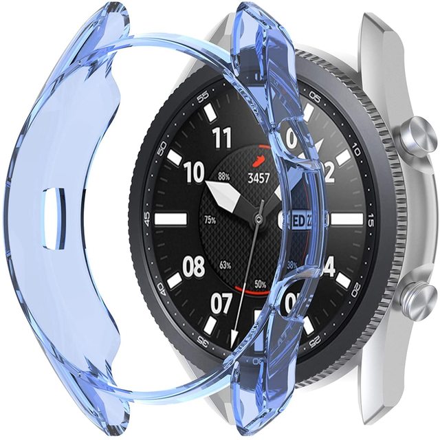 For Samsung Galaxy watch 3 45mm 41mm samrtwatch Soft Plated TPU bumper 41 45 mm smart watch Protector Cover Accessories