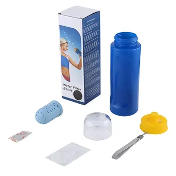 

New Arrival Portable Easy to Use Durable Camping PE / PP Water Filt Bottle Cup For Outdoor Drinking Water Filtration Device