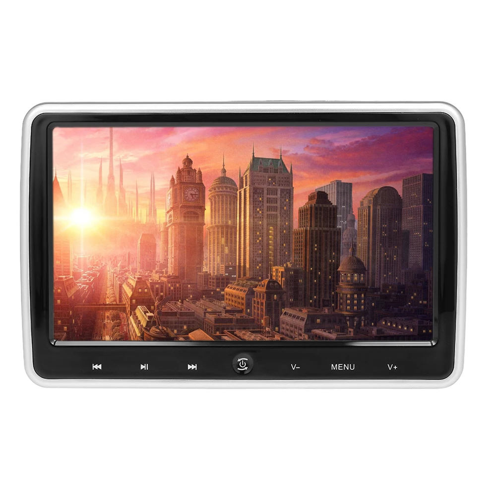 

10.1 inch Digital Screen Touch Key Tablet-Style Car Headrest DVD Player Plug and Play Rear-Seat Entertainment Auto Monitor