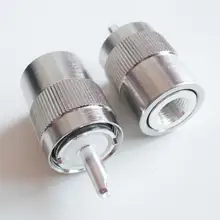 

10X Pcs Connector PL259 SO239 UHF Male solder Cup For RG5 RG6 LMR300 RG304 5D-FB Cable Brass silver Plated RF Coaxial Adapter