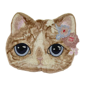 

Cartoon Lovely Cat Embroidery Flower Applique Sew on Patches Sewing Accessories 10 pieces