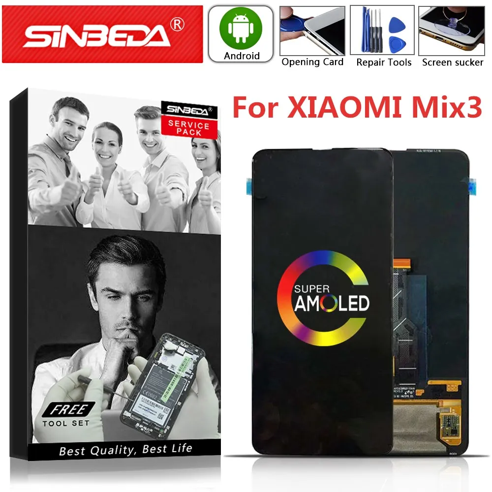 6 39 &quotоригинальный для Xiaomi Mi MIX 3 ЖК-дисплей с сенсорным экраном и рамкой