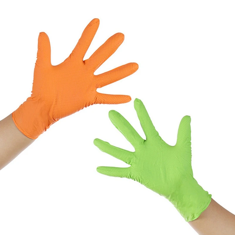 100 шт./кор. износостойкая прочная одноразовые перчатки резиновые Еда медицинский хозяйственные перчатки для уборки Анти-статический Нескользящие перчатки