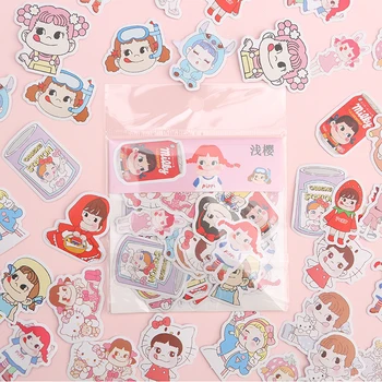 

44pcs Kawaiii Stationery Sticker Beautiful girl Travel Diary Planner Decorative Mobile Stickers Scrapbooking DIY Craft Stickers