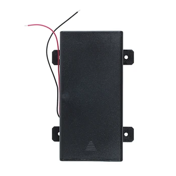 

Wire Leaded Battery Holder Case Box with Cover for 4 x D Size Batteries