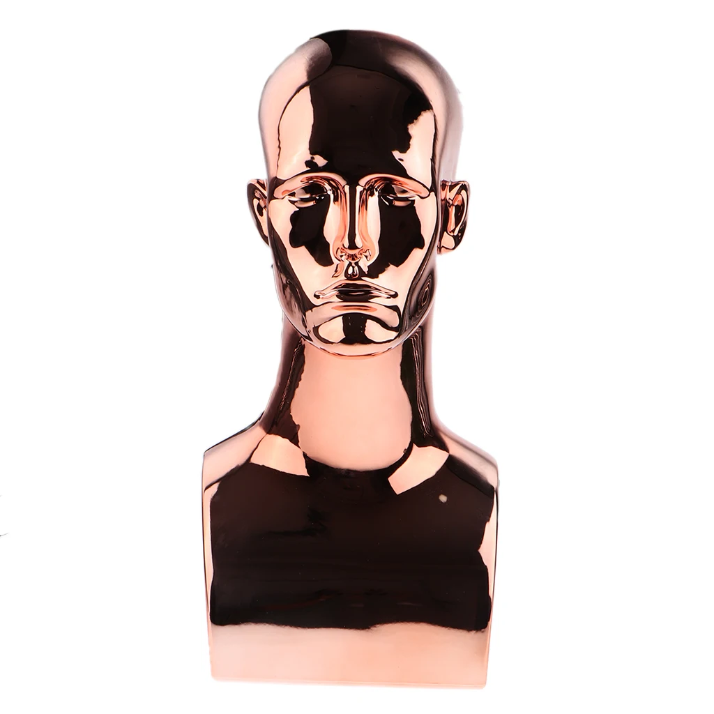 Male Mannequin Head Men Manikin Model with Shoulder Bust for Wigs Hats and Glasses Display Stand