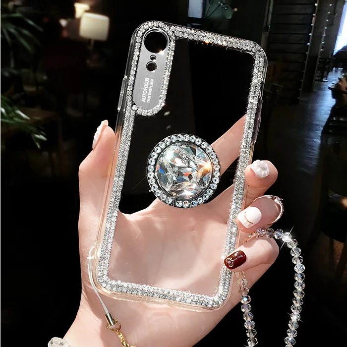 Роскошный блестящий чехол для Samsung S20 Plus S8 S9 S10 PLUS S10e Note 10 8 9 с бриллиантовым кольцом