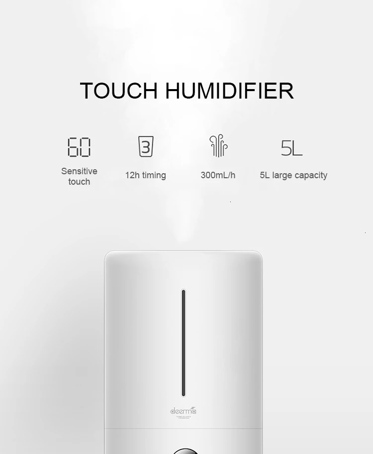 Xiaomi 5L Air Humidifier Large Aromatherapy Machine Ultrasound Atomization Humidifier Office Household 35DB Mute Humidifier