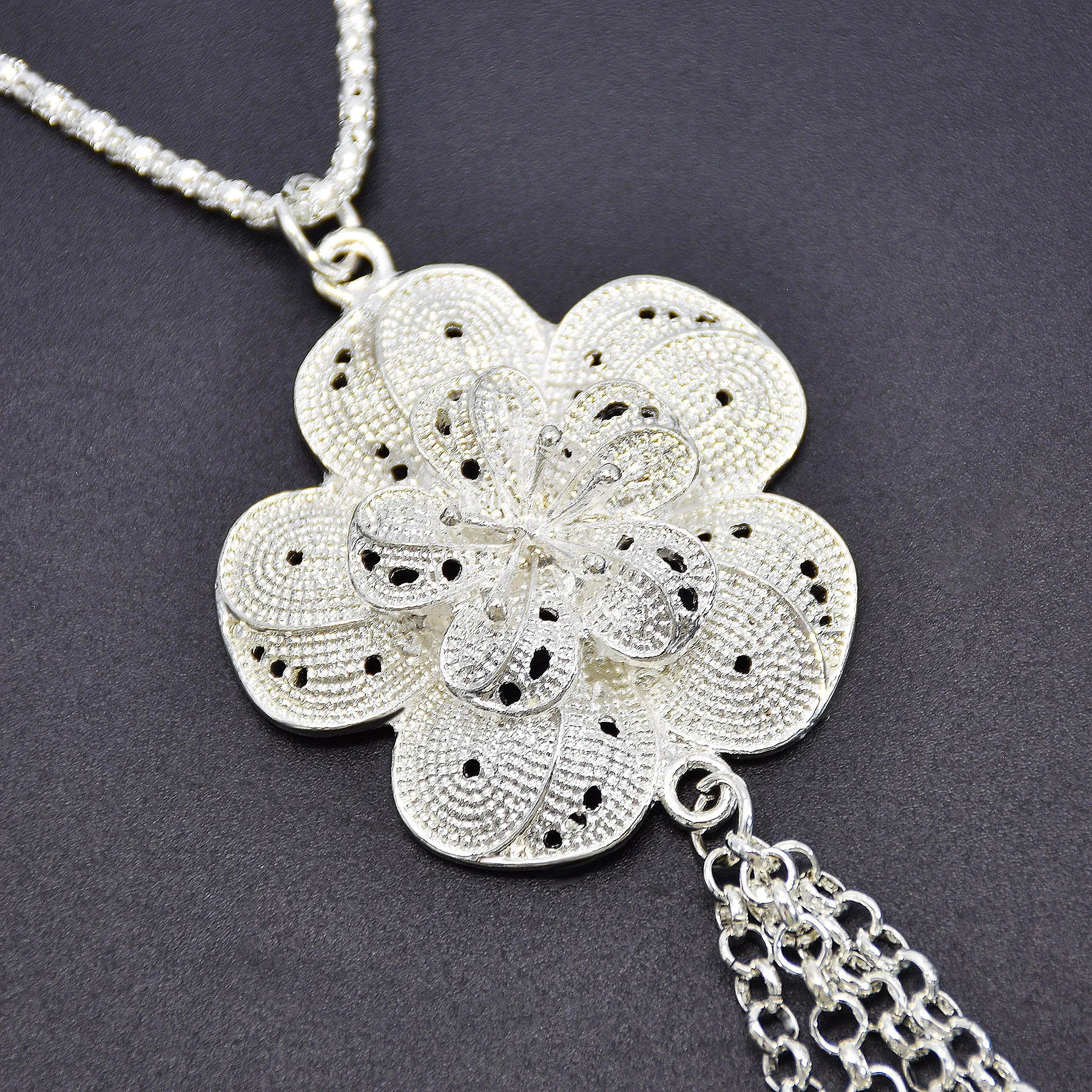 New European\u0026American Necklace Silver 