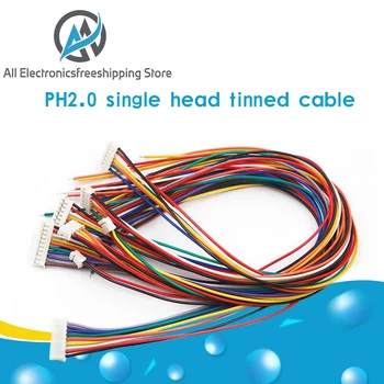 

10PCS PH2.0 electronic wire 30CM single-head tinned rehearsal line connection line 2 digits /3/4/6/8/9/10P long 30CM