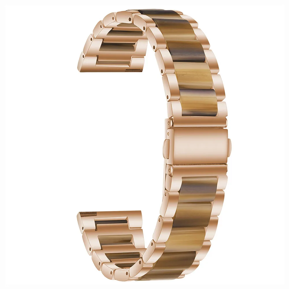 Premium Metal Resin Watch Band Strap for Men - 20mm Adjustable