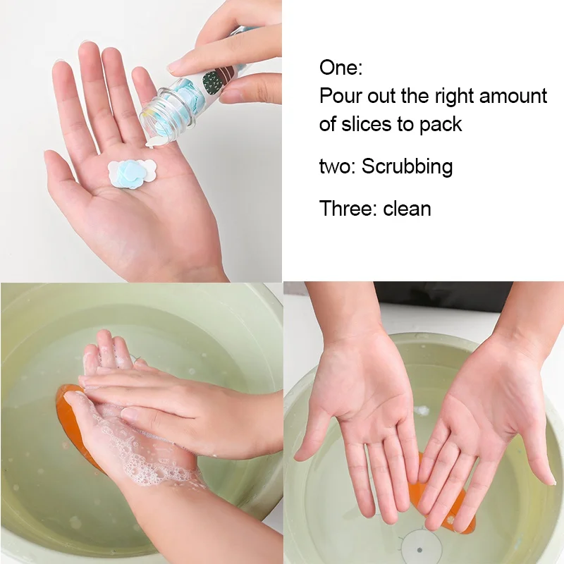 Мини-Ароматизированное мыло для путешествий, детское мыло для мытья рук, бумажная трубка, портативное лепестковое фруктовое мыло, Цветочная бумага для разных цветов 1