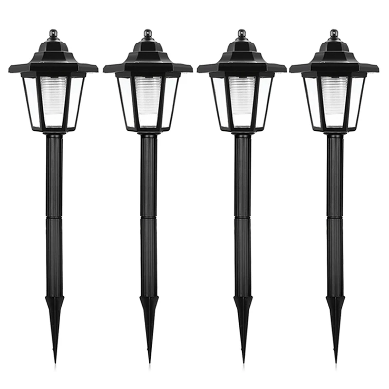 

4Pcs Led Garden Lamp Solar Powered Hexagonal Pathway Night Light Ip65 Waterproof Outdoor For Garden Landscape Yard Patio