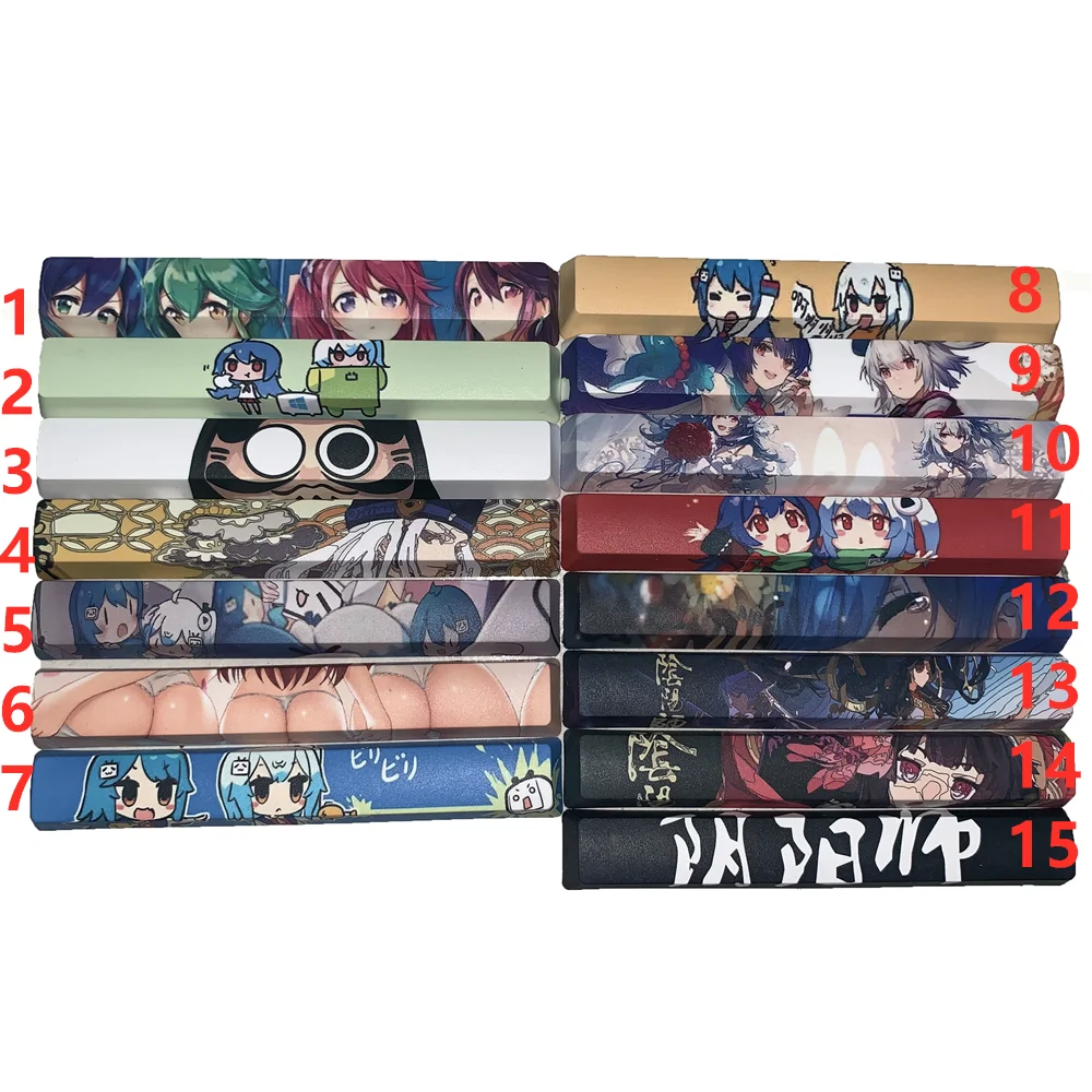 人格アニメ漫画キーキャップpbt昇華スペースバーキーキャップ機械式キーボードキーキャップoemプロファイル6 25標準 Keyboards Aliexpress