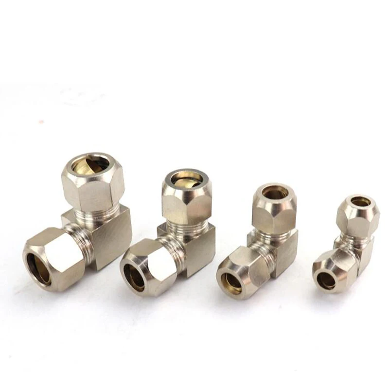 1 pc pneumatic PV4-16mm Copper pipe 8mm hard tube direct head middle ferrule right angle elbow quick screw connector | Обустройство