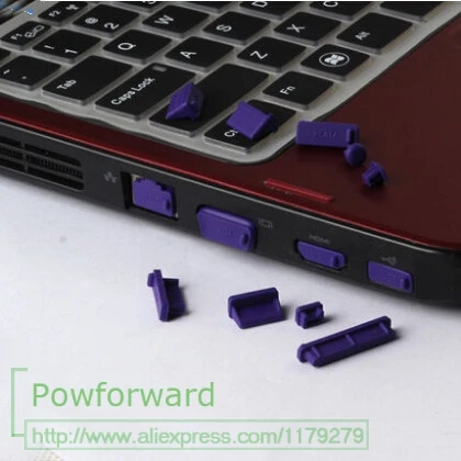 Black Для lenovo toshiba MSI hp asus dell acer красочные силиконовые Пылезащитная заглушка для ПК lapto PC компьютерные порты от пыли и грязи - Цвет: Black