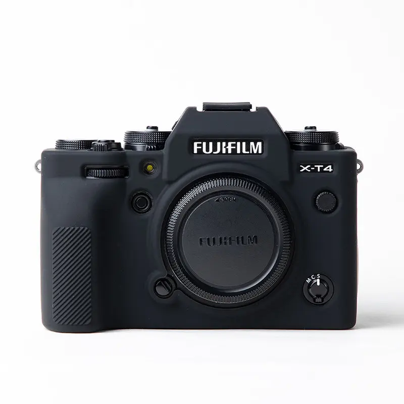 Custodia In Silicone Morbido Per Fujifilm XT4 - Antiurto E Antiscivolo, Leggera (Nera)