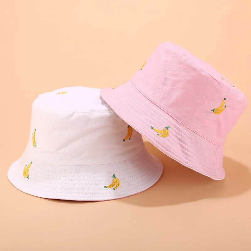 Cotton Reversible Bucket Hats Sun 