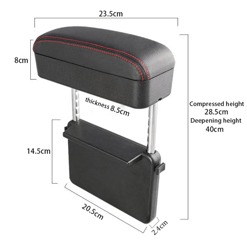Preise Auto Armlehne Auto Sitz Organizer Lagerung Box mit Drahtlose Lade Lagerung Tasche Auto Innen Zubehör Arm Rest Geschenk USB Linie