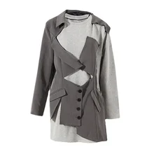 

Donsignet 2021 Autumn and Winter Niche Fashionable Personality Patchwork Sweater for Women