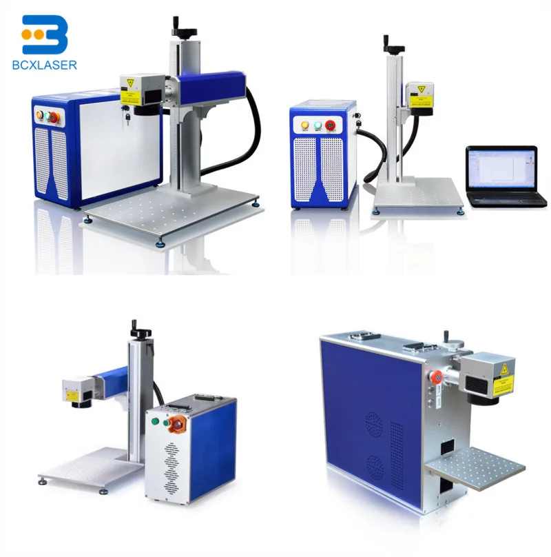 10W 20W 30W 50W 100W Split Fiber Laser Marking Machine for Jewelry, Nameplate, Pet tag with CE, FDA