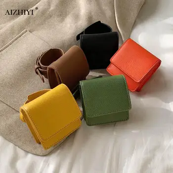 

Solid PU Leather Women Wrist Bag Classic Texture Delicate Creative Design Chic Mini Coin Purse Clutch Small Wristlets Handbag