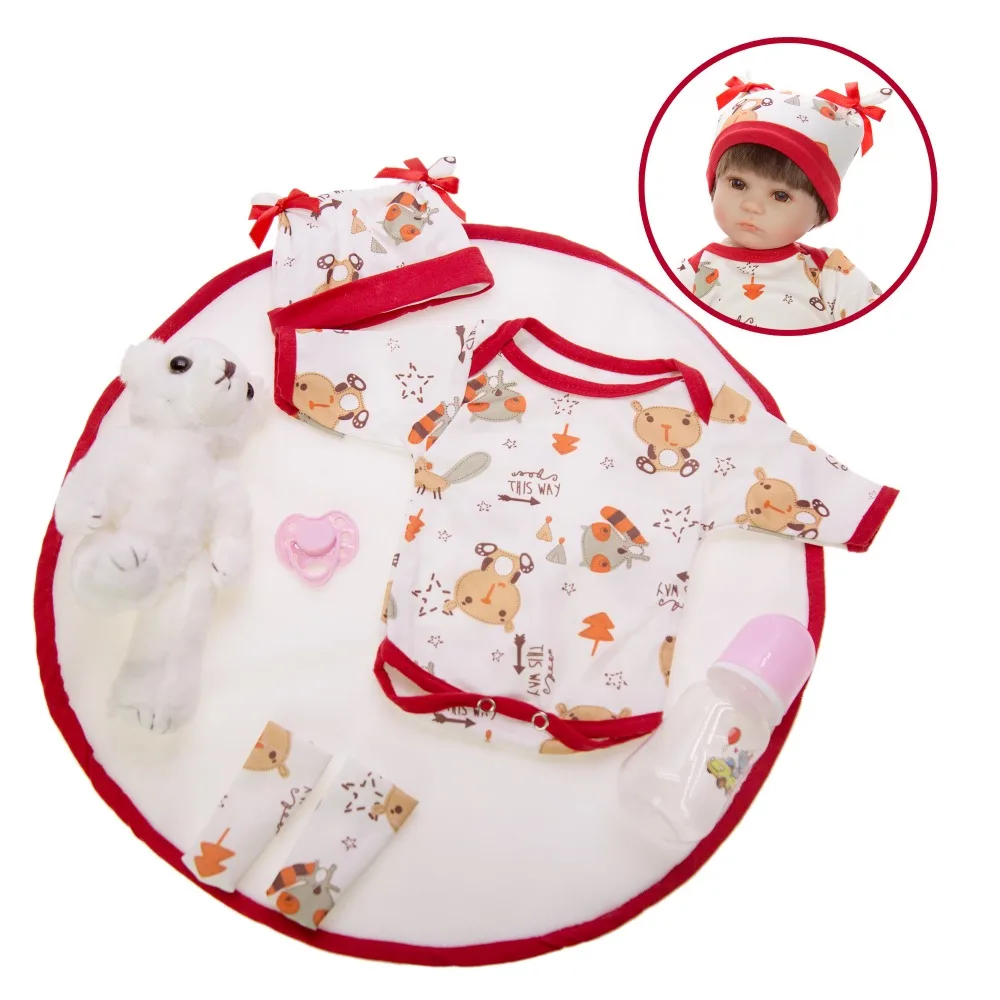 Прекрасный 17 дюймов 43 см Кукла Reborn Baby Мягкая силиконовая виниловая Кукла Reborn Boneca плюшевая игрушка девочка для детей оплата Подарочная коллекция