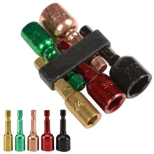 5 шт. сверло шестигранный хвостовик прочные инструменты адаптер стальные профессиональные аксессуары набор отверток гайка розетка британская система Магнитный