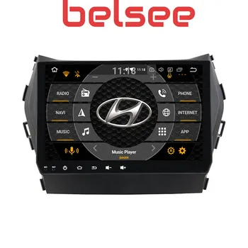 

Belsee 9" IPS Touch Screen Android 9.0 Car DVD Multimedia Player GPS Navigation for Hyundai Santa Fe ix45 2013 2014-2017