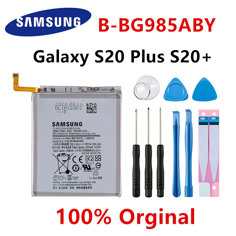 smartphone battery SAMSUNG Orginal EB-BG985ABY 4500mAh Replacement  Battery For Samsung Galaxy S20 Plus S20Plus S20+ Mobile phone Batteries +Tools mobile battery pack