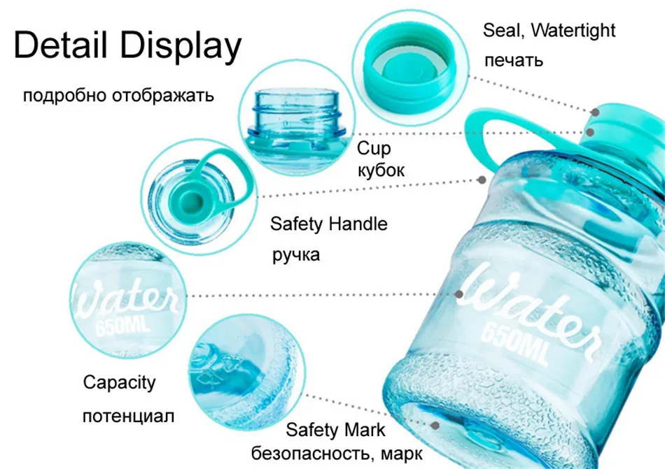 Creative Mini Bucket Water Bottle Barreled Water Dispenser Bottles Readily Creative Bucket Traveling Sports Plastic Cute Kettle  (4)