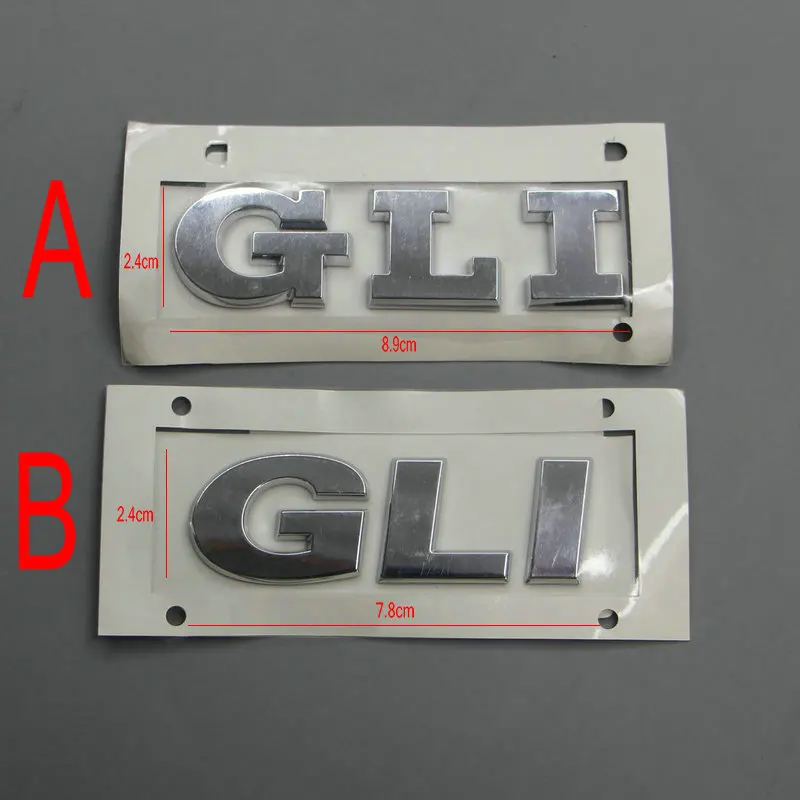 

For JETTE GLI Trunk logo Gli alphabet ABS plastic Electroplated car paint silvery 1K5 853 675 16D 853 675
