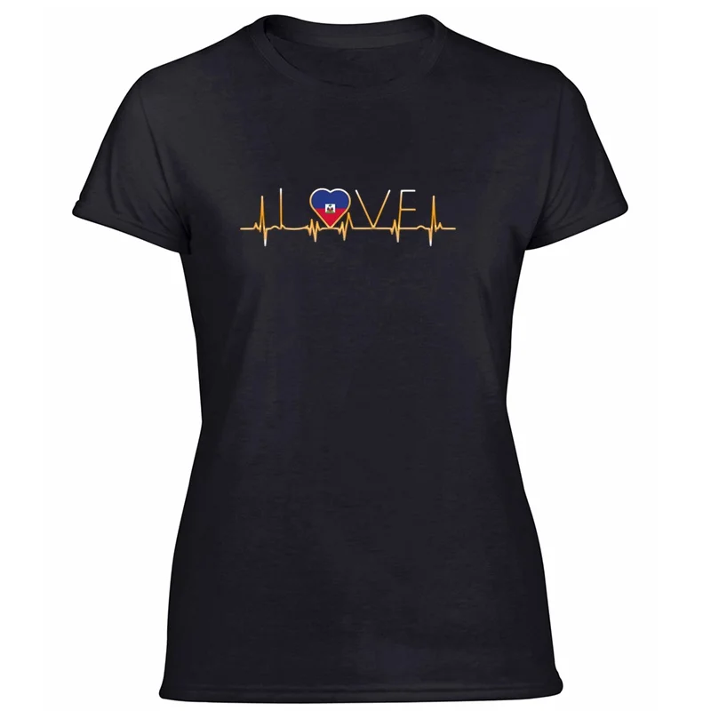 Домашняя футболка на заказ Heimat Love Heart от Haiti, Мужская футболка унисекс с круглым вырезом, женские футболки, одежда, футболка
