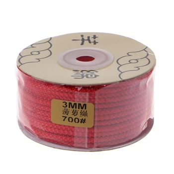 

25M 3MM Premium Grade Red Nylon Beading Thread String Rope Roll Macrame Cord 19QC