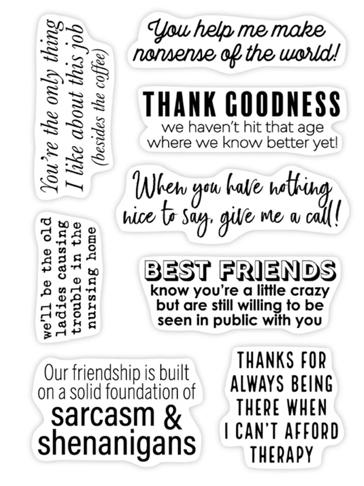 Sassy Best Friends Transparent Clear Silicone Stamp/Seal for DIY scrapbooking/photo album Decorative clear stamp sheets FXL0403