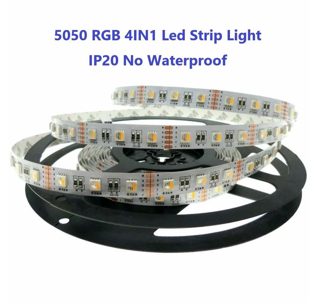 Светодиодная лента 24 В постоянного тока RGBW/RGB + WW RGB5050 SMD 4 цвета в 1 60 светодиодов/м