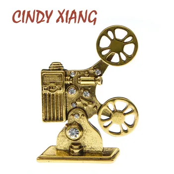 

CINDY XIANG Movie Projector Brooch Vintage Creative Brooches For Women Unisex Men Brooch High Quality New Arrival 2020