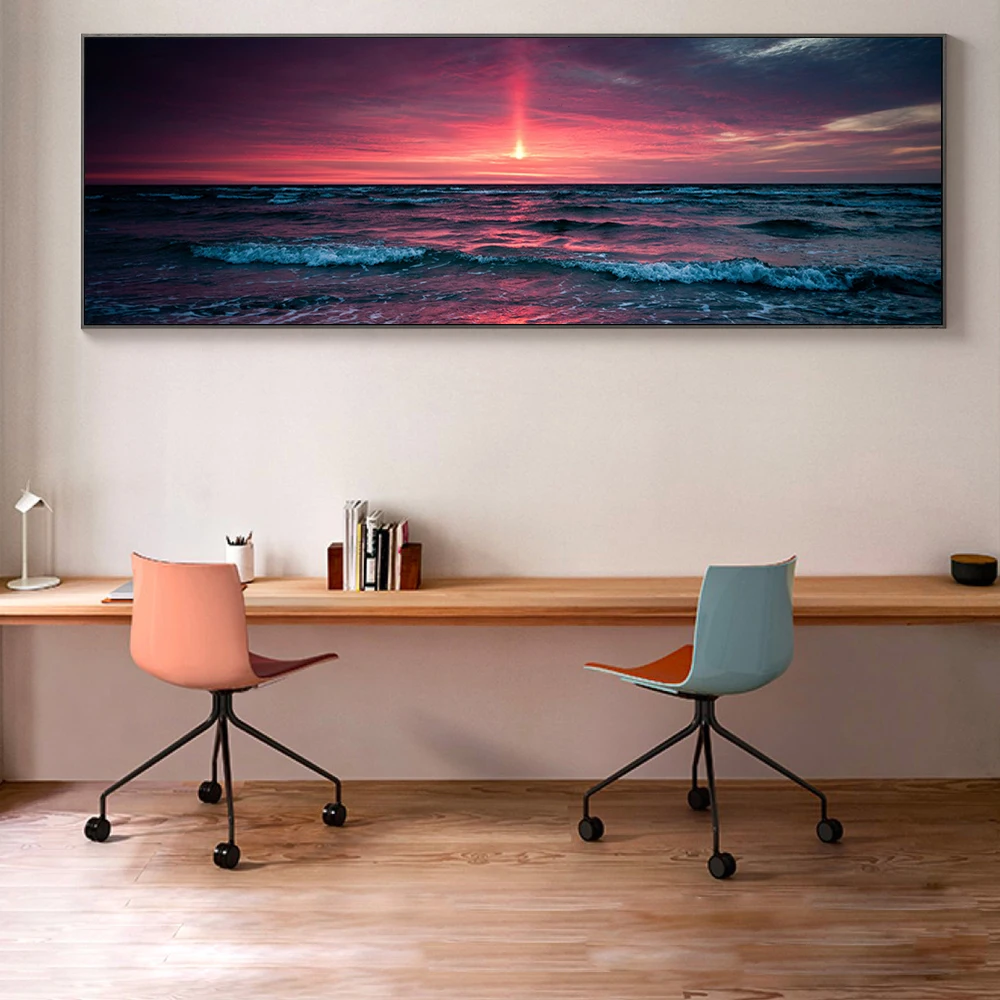 Braised Cloud Sunset Canvas художественные плакаты и принты Seascape Modern настенные картины Art Beach