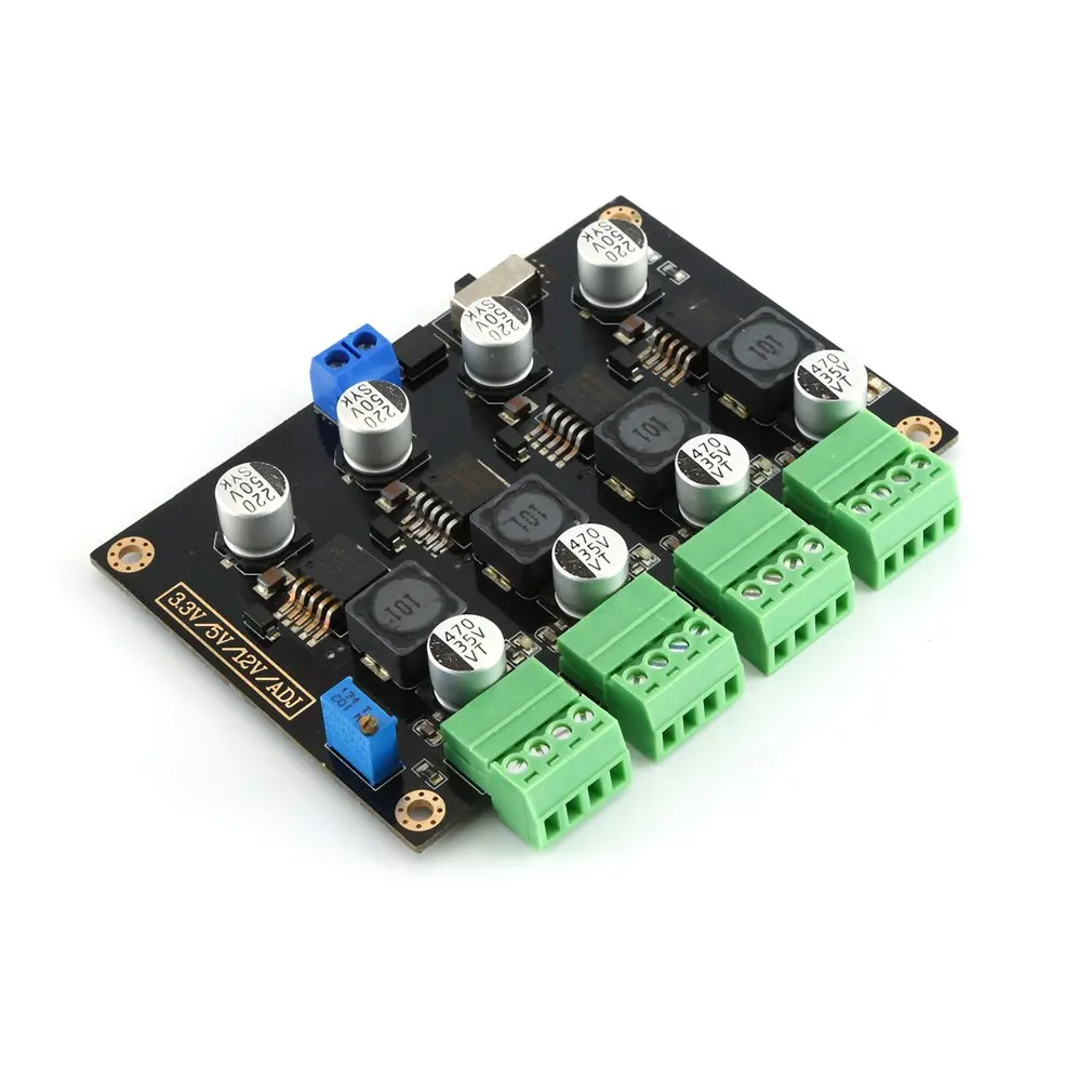 Многоканальный импульсный модуль питания 3,3 V/5 V/12 V/ADJ, плата питания с регулируемым напряжением LM2596