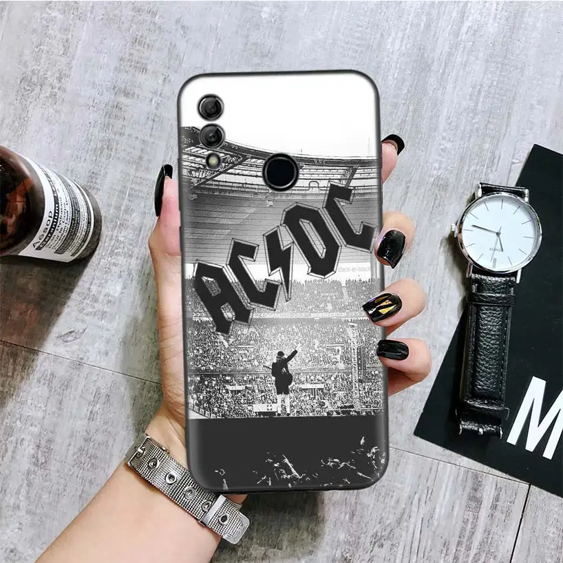 ACDC рок Angus Молодежная черная крышка чехол для телефона для huawei Y9 Y5 Y6 Y7 Honor 10 9 Lite 9X8X8 S 8A фотоаппаратов моментальной печати 7S 7A 10i 20i V20 Coque Кепки - Цвет: BA002-2
