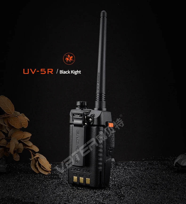 Baofeng UV-5R 4 поколения черный рыцарь рация 136-174/400-520 МГц двухстороннее радио Профессиональный fm-приемопередатчик с наушником