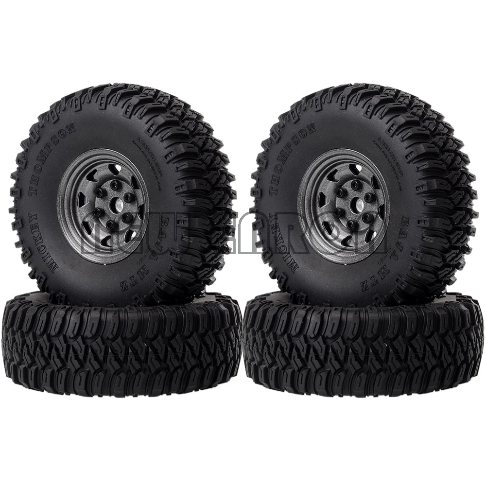 ENRON 1,55 дюймов 4P Beadlock колеса диски 96 мм шины для RC 1/10 D90 TF2 CC01 LC70 MST JIMNY осевой 90069 - Цвет: GRAY