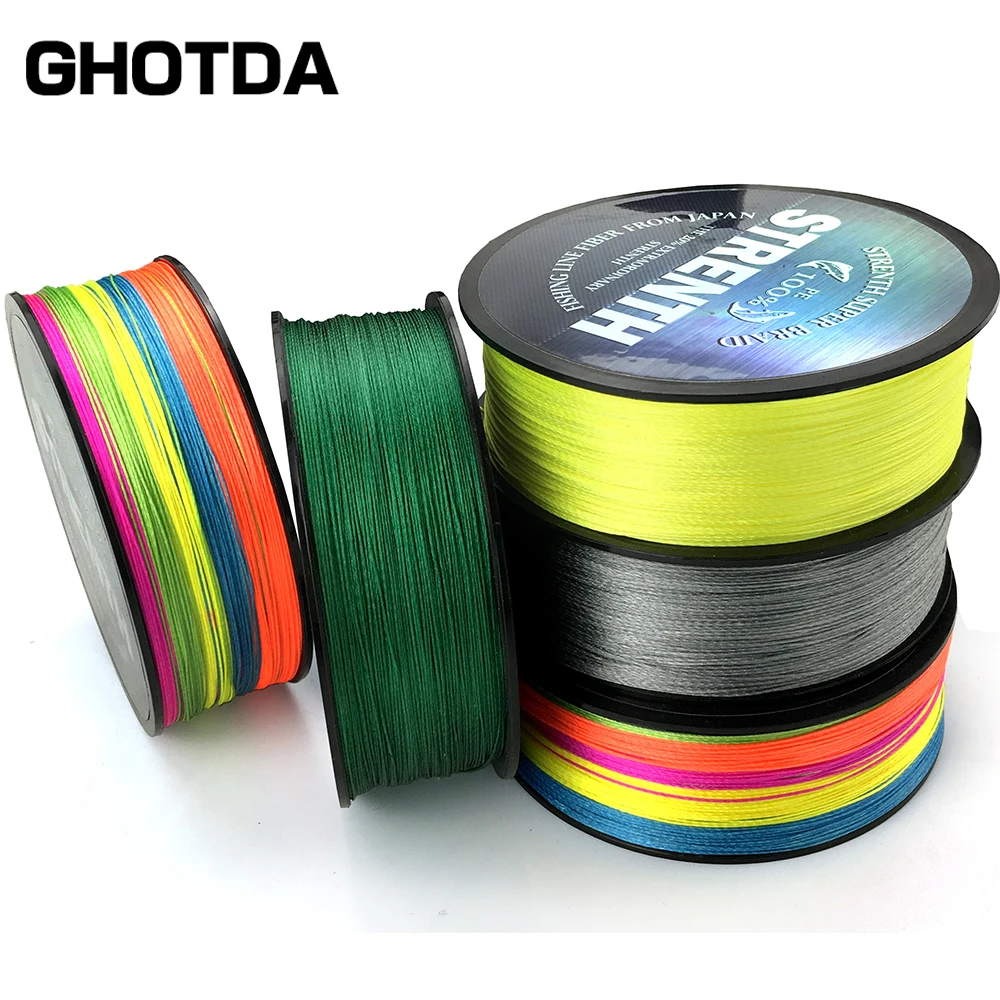 GHOTDA 500 м 300 150 100 8 нитей Япония PE плетеная леска многонитевая плетеных