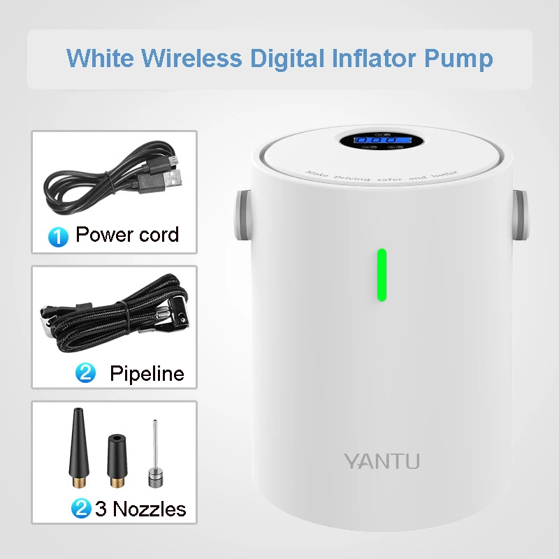12V 150PSI Car Tire Pump Car Air Compressor Portable Car Tyre Inflator Air Pump Rechargeable for Auto Emergency Motorcycle Ball