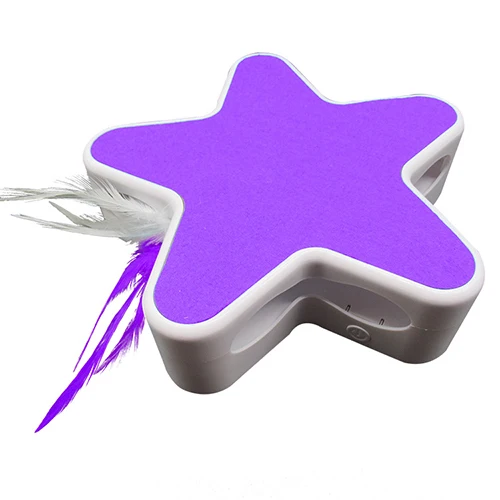 purple Игрушка для кошек, игрушка для домашних животных, игрушка в виде пентаграммы, устройство для когтеточки для кошек, забавные игрушки для кошек, перьевые игрушки для кошек, острые когти, товары для домашних животных - Цвет: purple