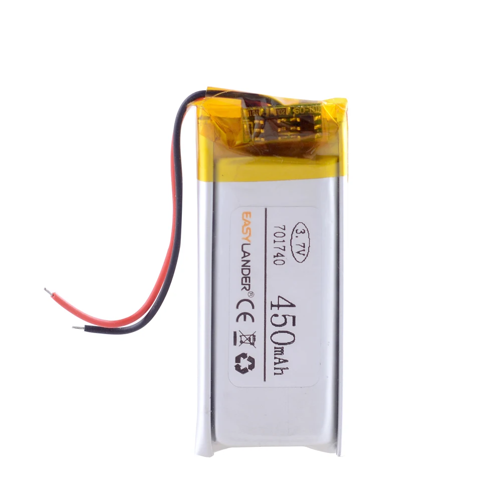 

3,7 V 450mAH 701740 литий-ионный/литий-ионный перезаряжаемый аккумулятор для DVR,GPS,mp3,mp4