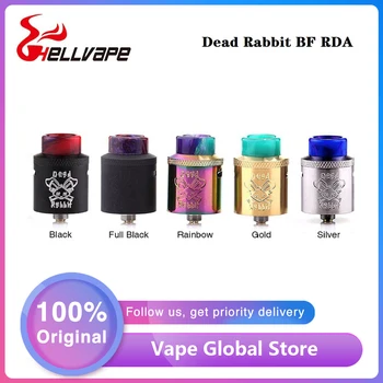 

Hot Sale Original Hellvape Dead Rabbit BF RDA Tank with Gold Plated post Build Deck Supports Single/Dual Coil Vape For 510 Mod