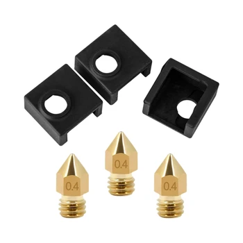 

3D Printer Heater Block Silicone Cover Mk7/Mk8/Mk9 Hotend For Ender 3, Ender 3 Pro, Cr-10,10S,S4,S5 Anet A8 And Extruder Nozzle